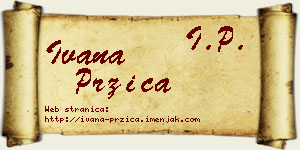 Ivana Pržica vizit kartica